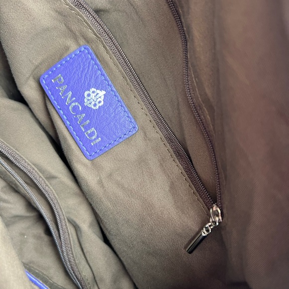 Pancaldi Italian Leather Handbag | Purple Statement | Luxe, Soft & Function - Picture 8 of 14